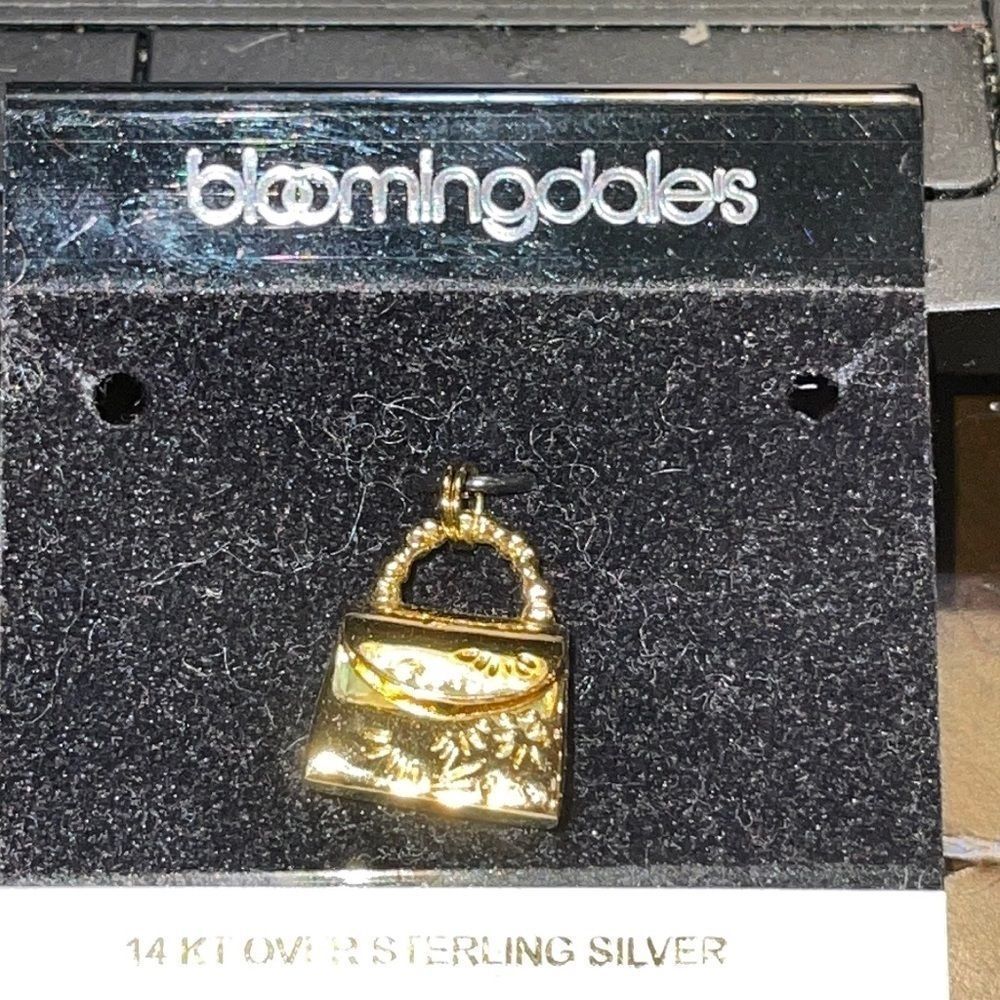 NWT 14k gold over Sterling silver purse charm